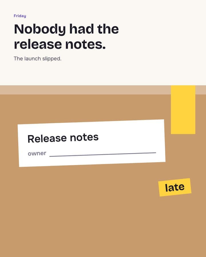 We each thought the other had the release notes, 3 of 6